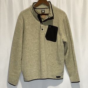 1662. Men’s Nike ACG Cream & Gray Fuzzy Pullover Large EUC